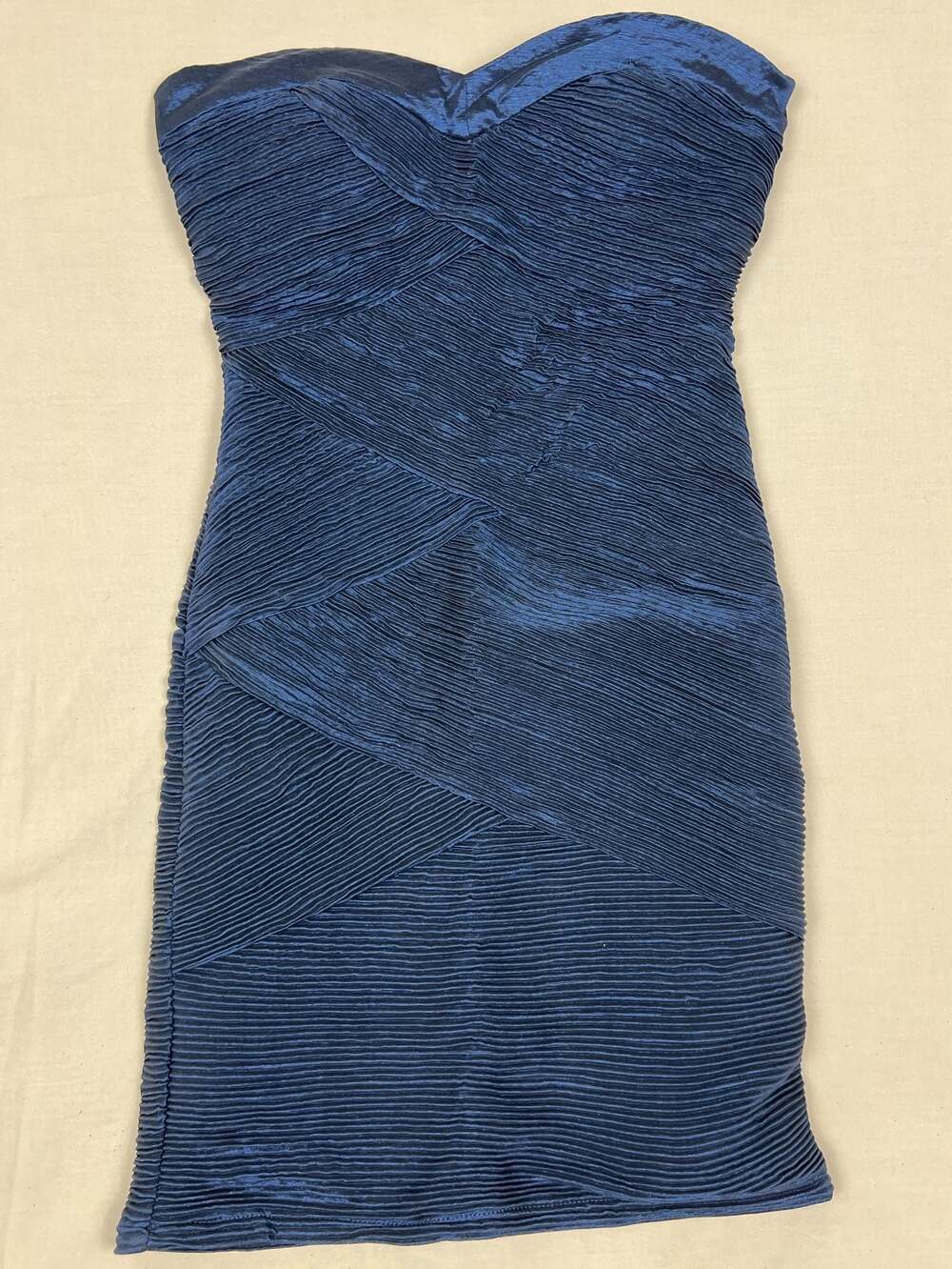 Daisy Blue Strapless Ruched Bodycon Bandage Cocktail Dress Size M